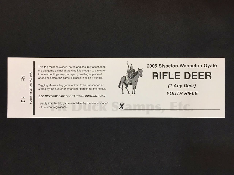 LTD143 Lake Traverse 2005 Rifle Deer Youth SCARCE Tag LAST ONE
