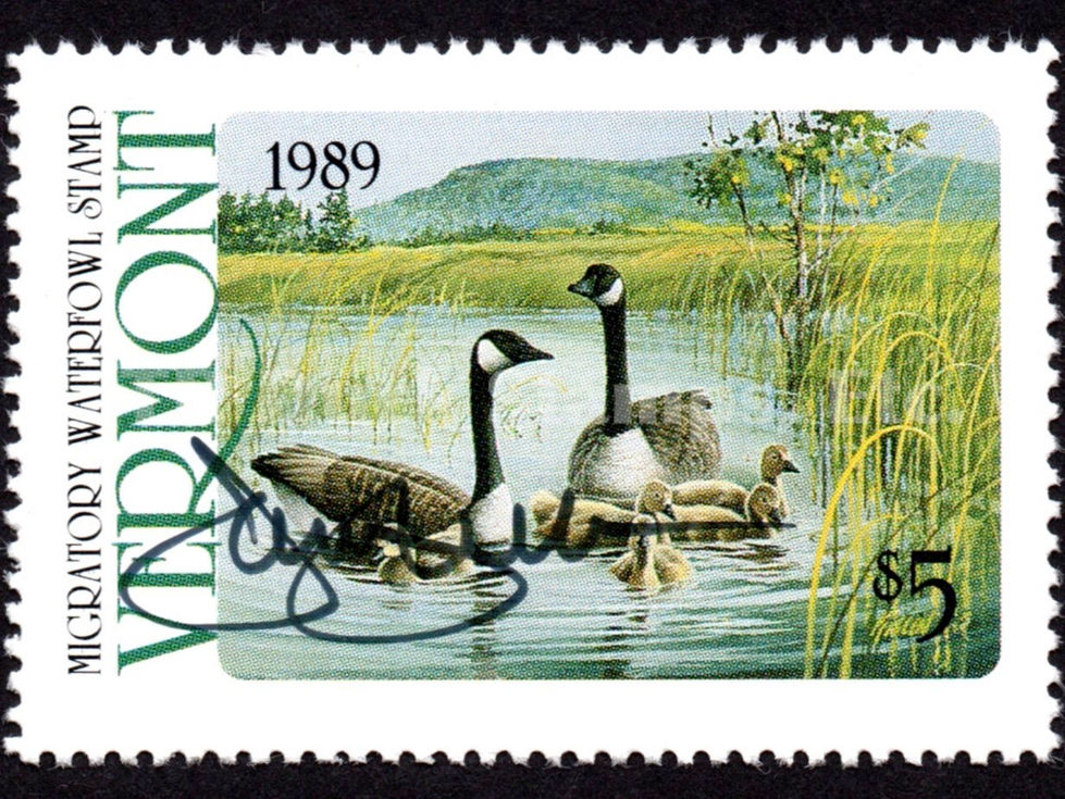 Vermont 1989 VT4 Canada Geese, Artist-signed by Jim Killen