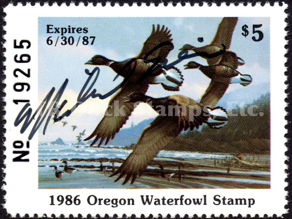 Oregon 1986 OR3 Pacific Brant, Artist-signed by Michael Sieve