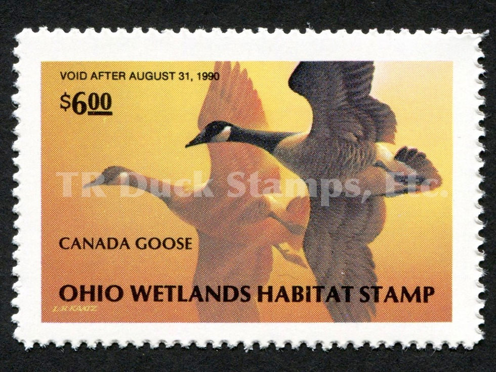 Ohio 1989 OH8 Canada Geese Duck Stamp