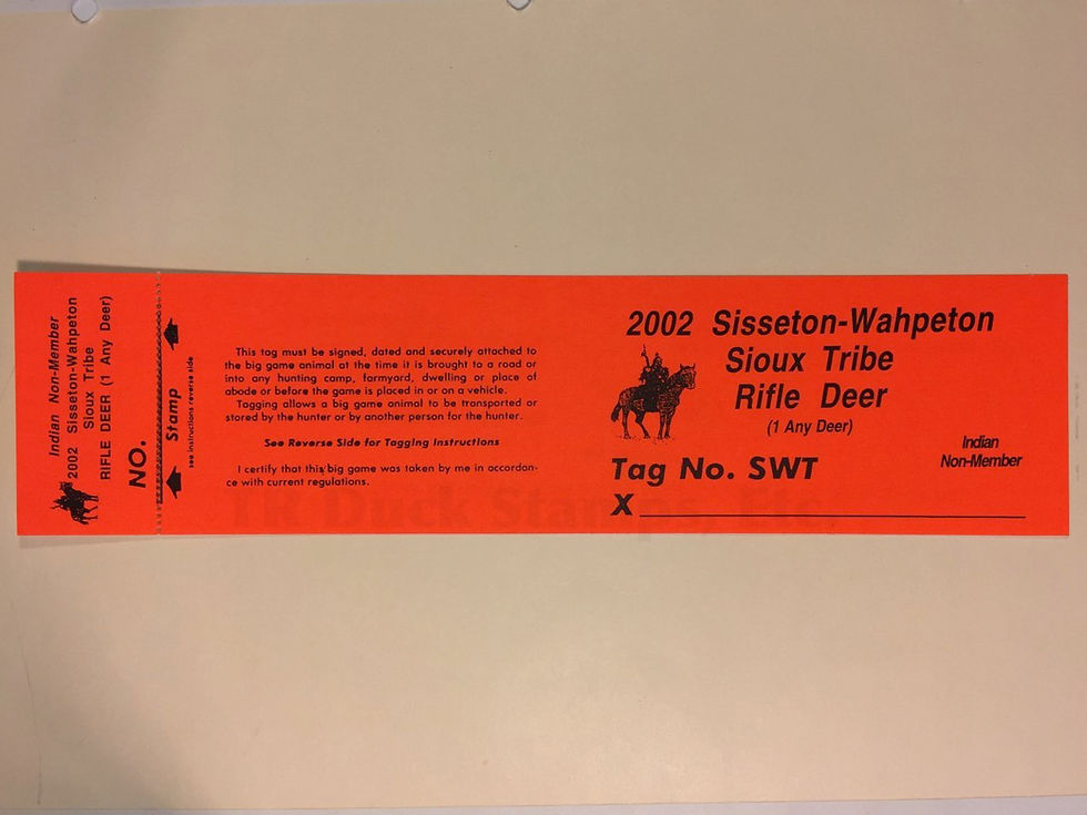LTD98 Lake Traverse 2002 Rifle Deer Non-Member Tag