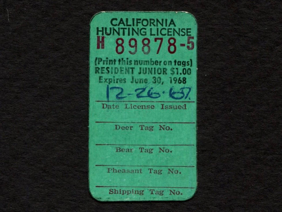 1967-68 California JUNIOR Hunting Stamp