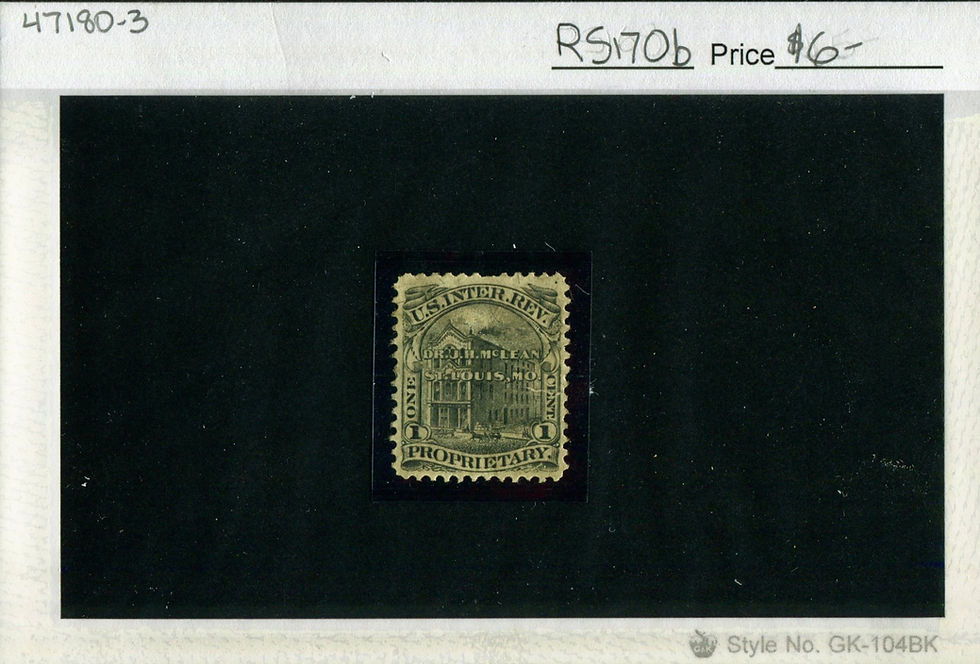 RS170b Dr JH McLean Private Die Medicine Stamp