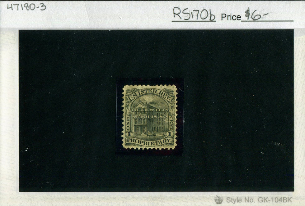 RS170b Dr JH McLean Private Die Medicine Stamp