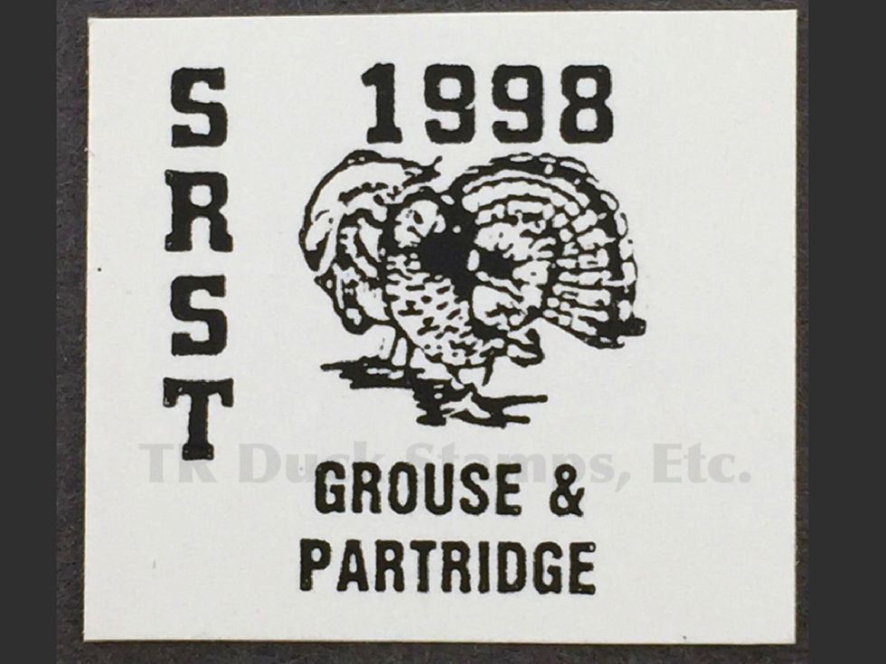 SR67A Standing Rock 1998 Grouse & Partridge, Fasson Stamp