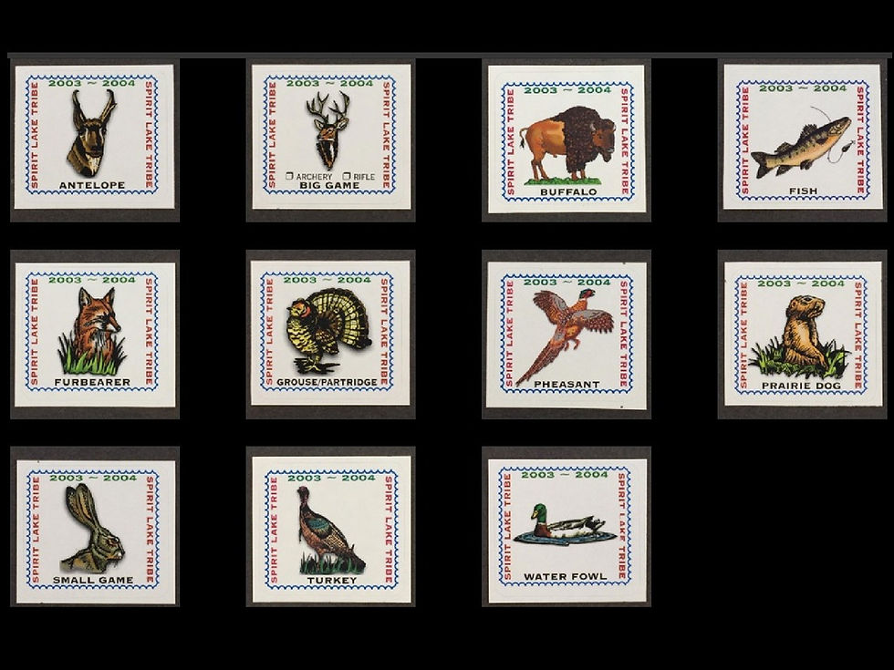 SL64-74 Spirit Lake Tribe 2003-04 Set/11 Stamps