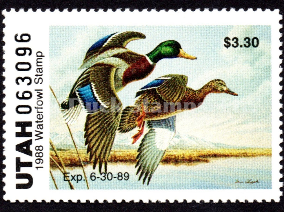 Utah 1988 UT3 Mallards Duck Stamp