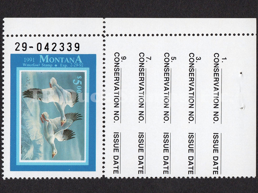 Montana 1991 MT6H Snow Geese, Hunters Duck Stamp