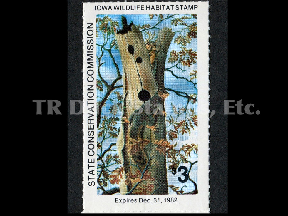 Iowa 1982 IAH4 Wildlife Squirrels Duck Stamp