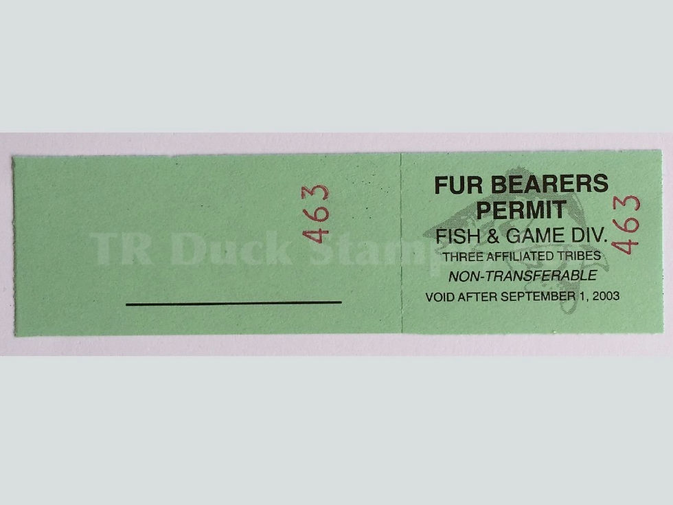 TT97 Fort Berthold 2002 Fur Bearers stamp