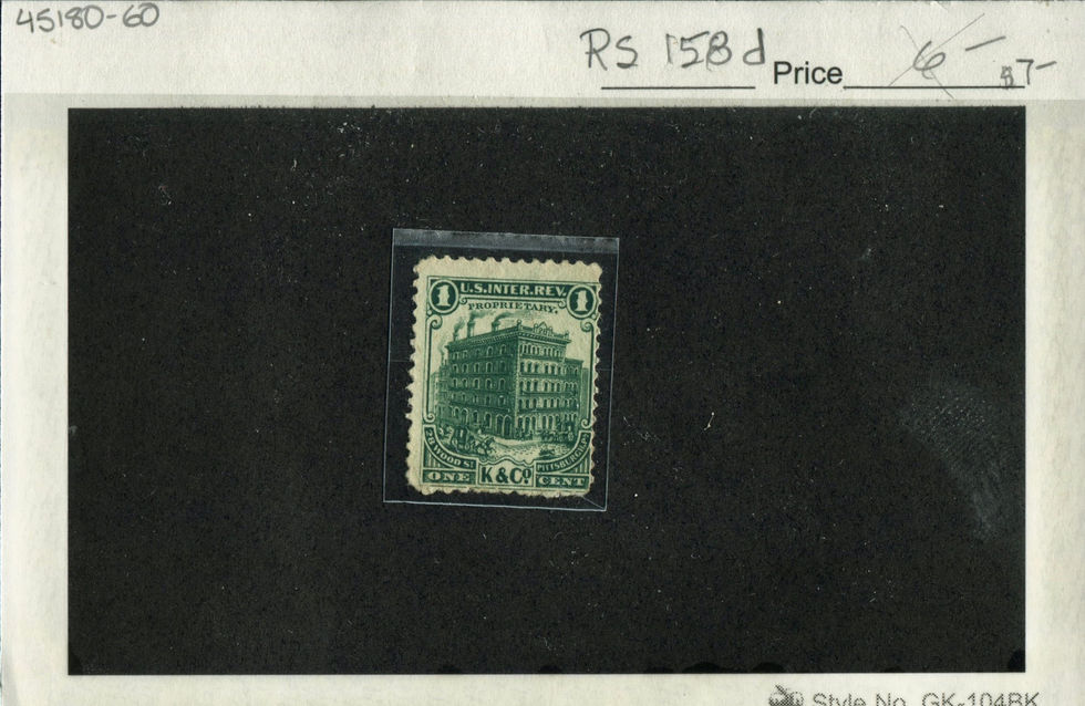 RS158d Dr Jas C Kerr Private Die Medicine Stamp
