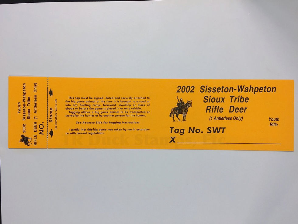LTD101 Lake Traverse 2002 Rifle Deer Youth Tag