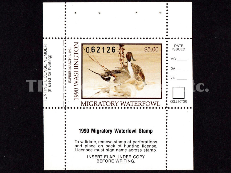 Washington 1990 WA5A Pintails, Mini-Sheet