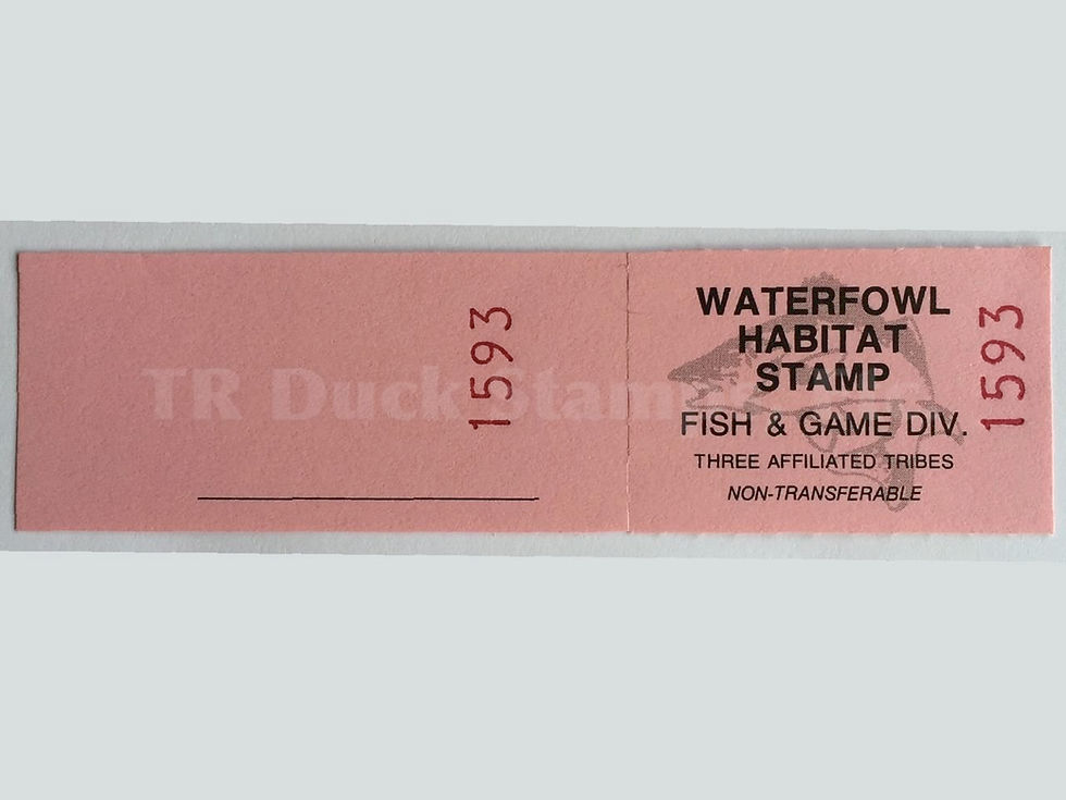 TT138 Fort Berthold 2007 Waterfowl S/N 1526-1680 stamp