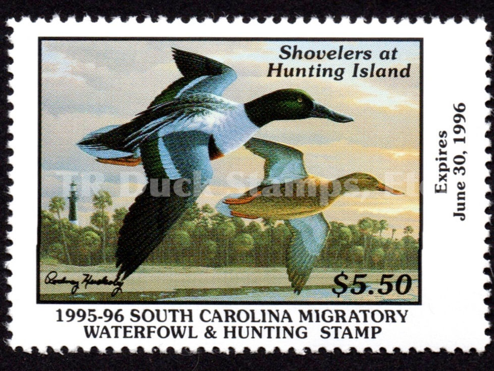 South Carolina 1995 SC15 Shovelers/Lighthouse Duck Stamp