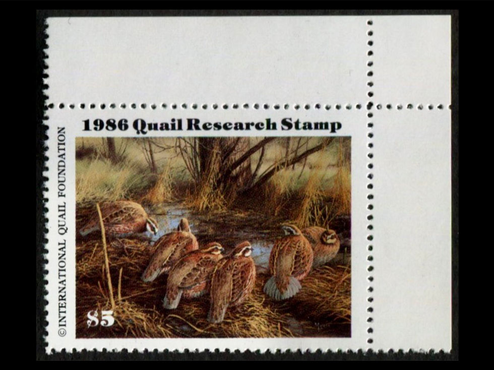 International Quail Research Stamp 1986