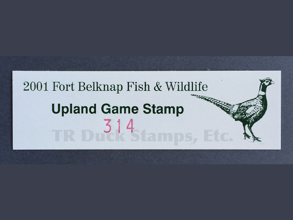 FB20 Fort Belknap 2001 Upland Game stamp