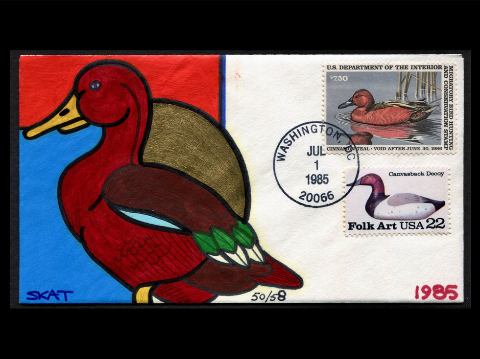1985 Steven Katter SKAT RW52 Federal Duck Stamp FDC - Cinnamon Teal