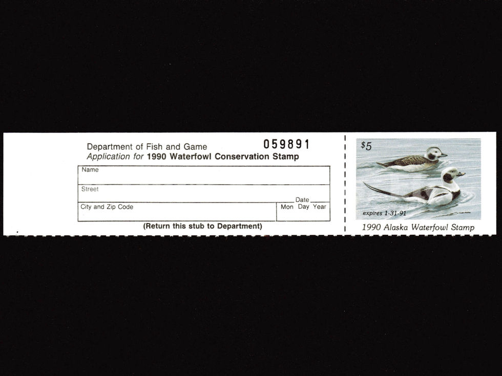 Alaska 1990 AK6A Old Squaw Ducks, Hunter Edition