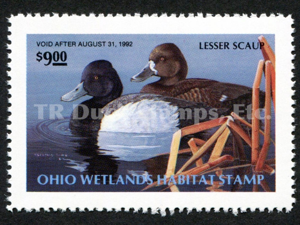 Ohio 1991 OH10 Lesser Scaup Duck Stamp