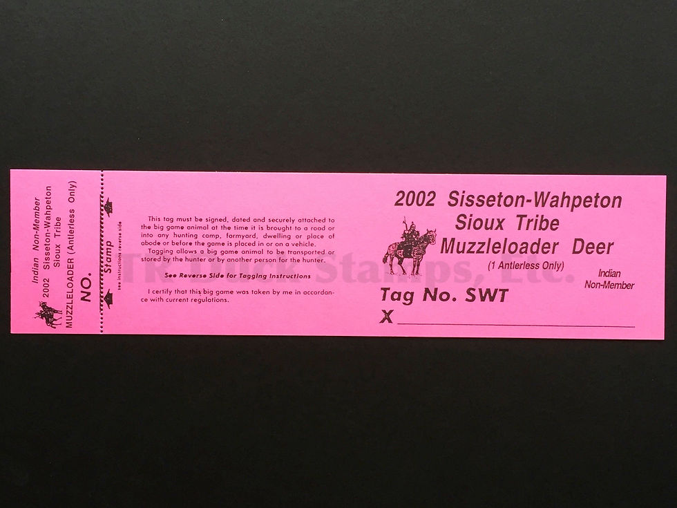 LTD95 Lake Traverse 2002 Muzzleloader Ind Non-Mem Tag