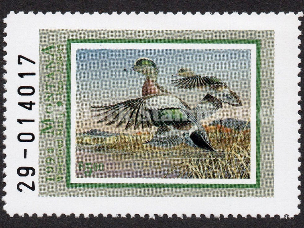 Montana 1994 MT9 Widgeons Duck Stamp
