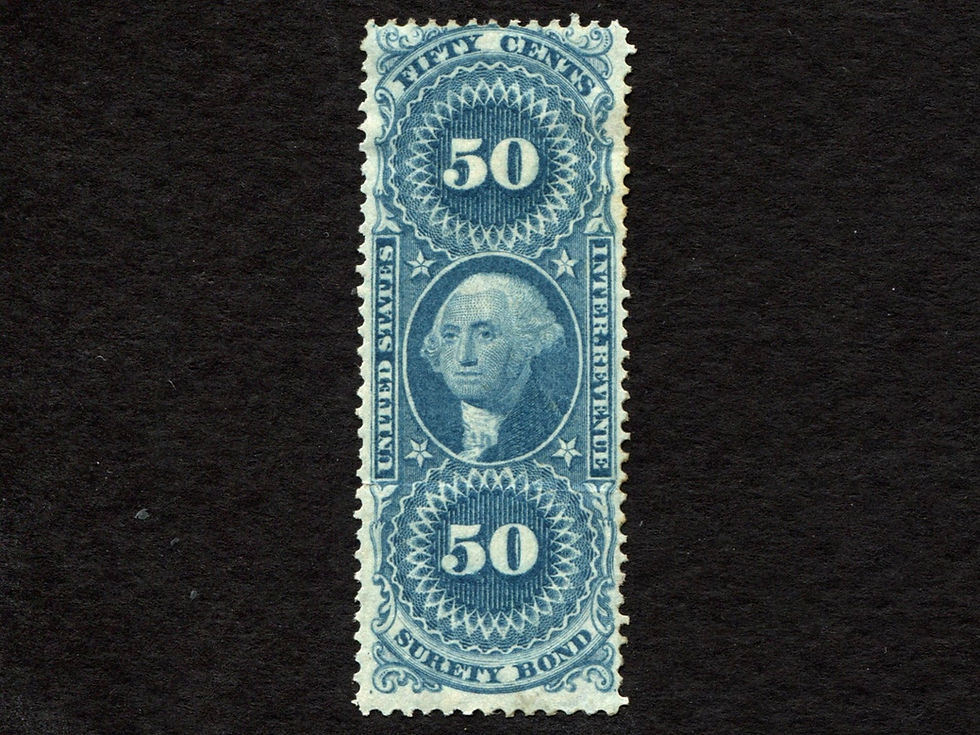 R63 Surety Bond 50c US Revenue Tax Stamp