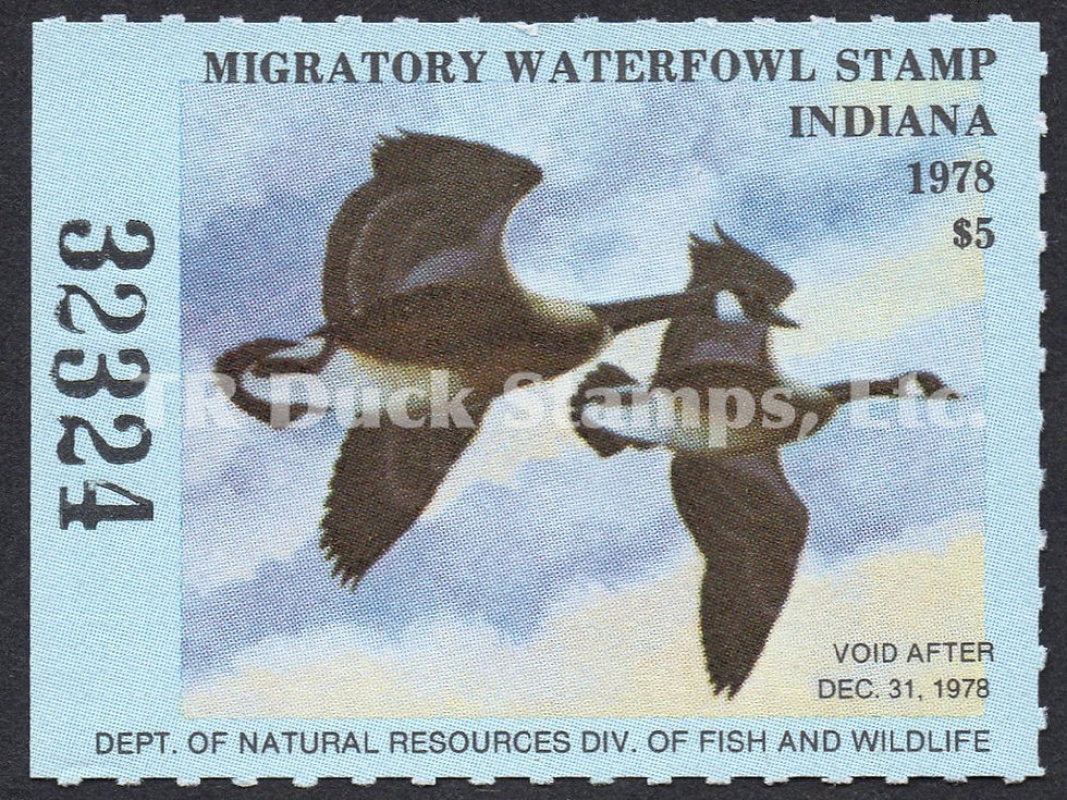 Indiana 1978 IN3 Canada Geese by Artist Carl "Spike" Knuth
