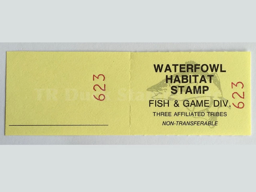 TT95 Fort Berthold 2001 Waterfowl S/N 589-744 stamp