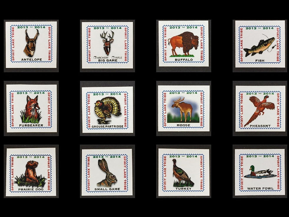 SL179-190 Spirit Lake Tribe 2013-14 Set/12 Stamps