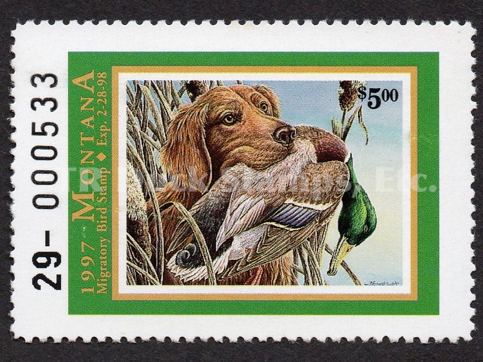 Montana 1997 MT12 Golden Retriever Duck Stamp