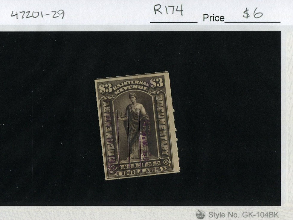 R174 Documentary $3 Revenue Tax Stamp