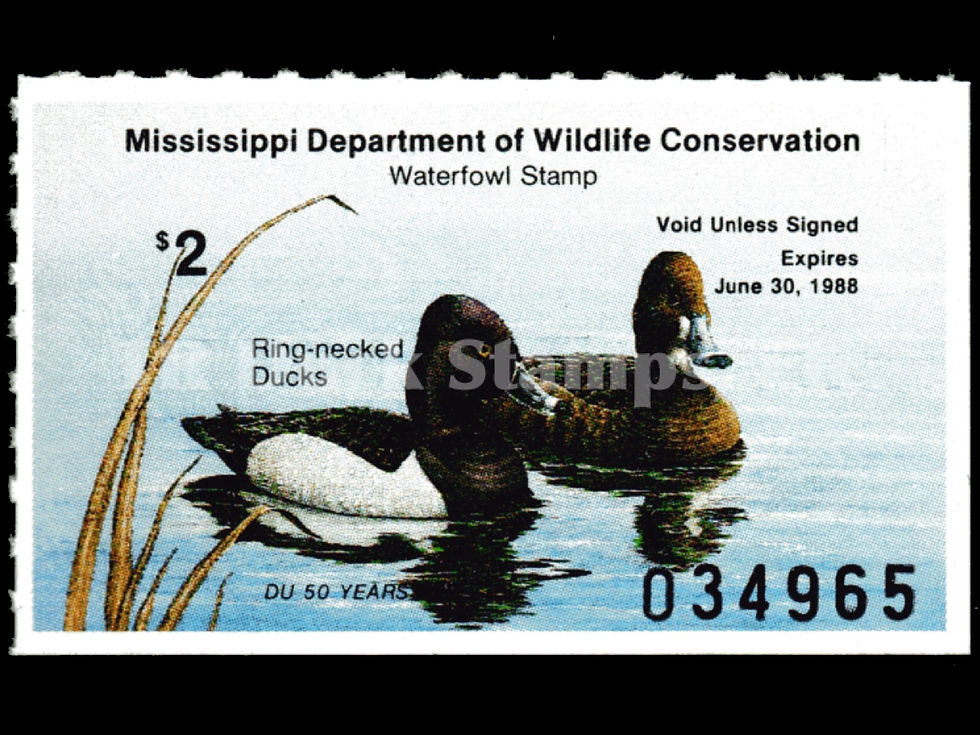 Missouri 1987 MS12 Ring-necked Ducks Duck Stamp