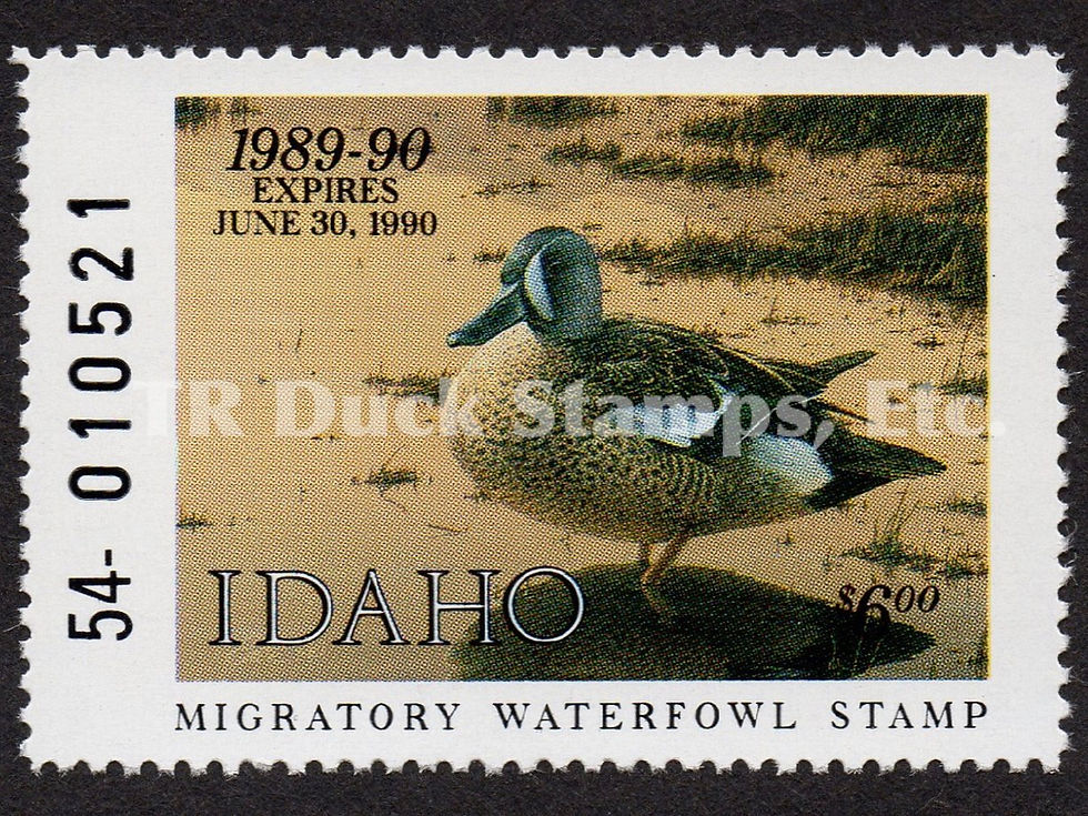 Idaho 1989 ID3 Blue-winged Teal Duck Stamp
