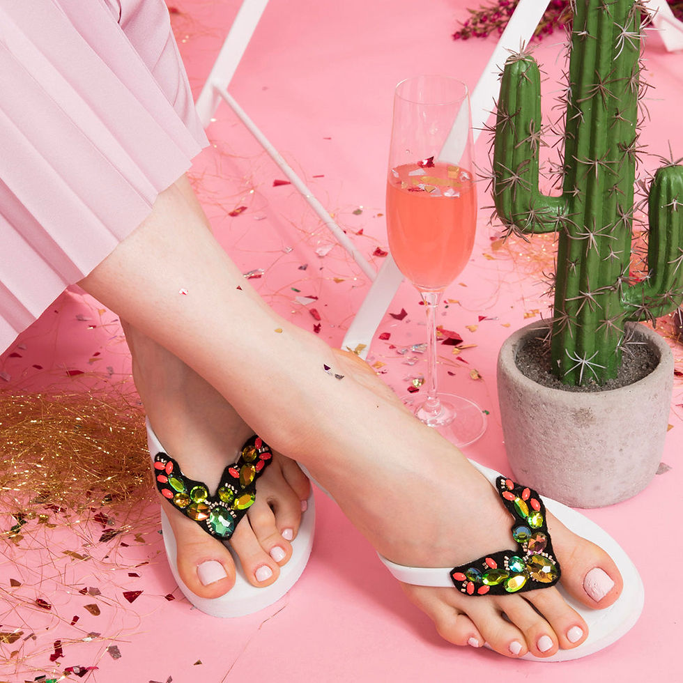 Thumbnail: 🩴 Cactus- Girls Rhine Stone Embellished Flip Flops Sandals
