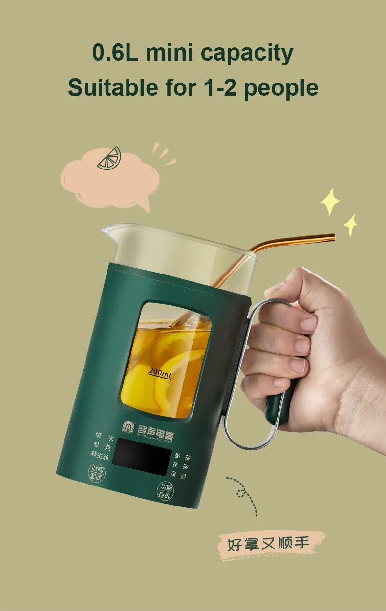Thumbnail: Portable Glass Rotating Health Pot with Adjustable Temperature and Filter