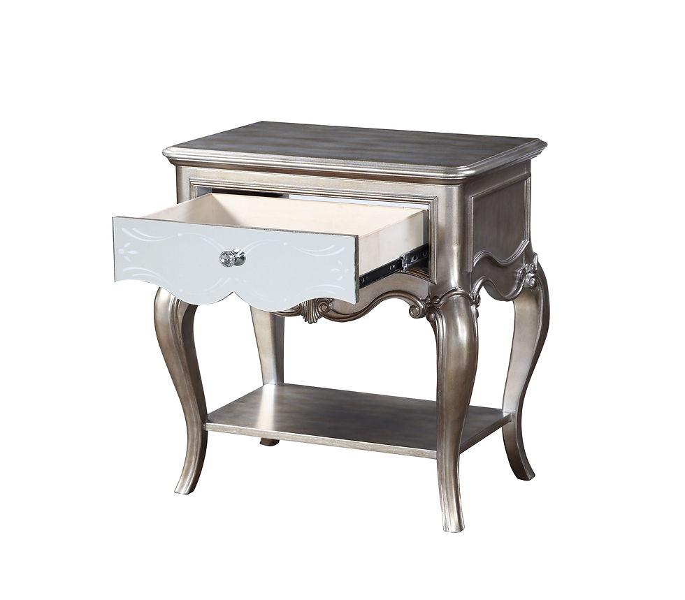 Miniature : ACME Esteban Nightstand (1 Drw) in Antique Champagne 22207