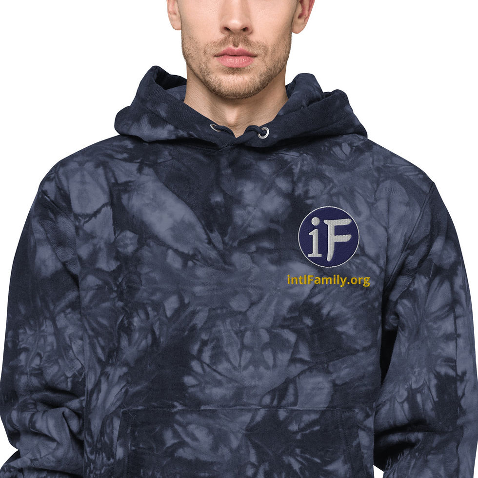 縮圖：国际家友男女冠军漂染帽衫 intlFamily Unisex Champion tie dye hoodie