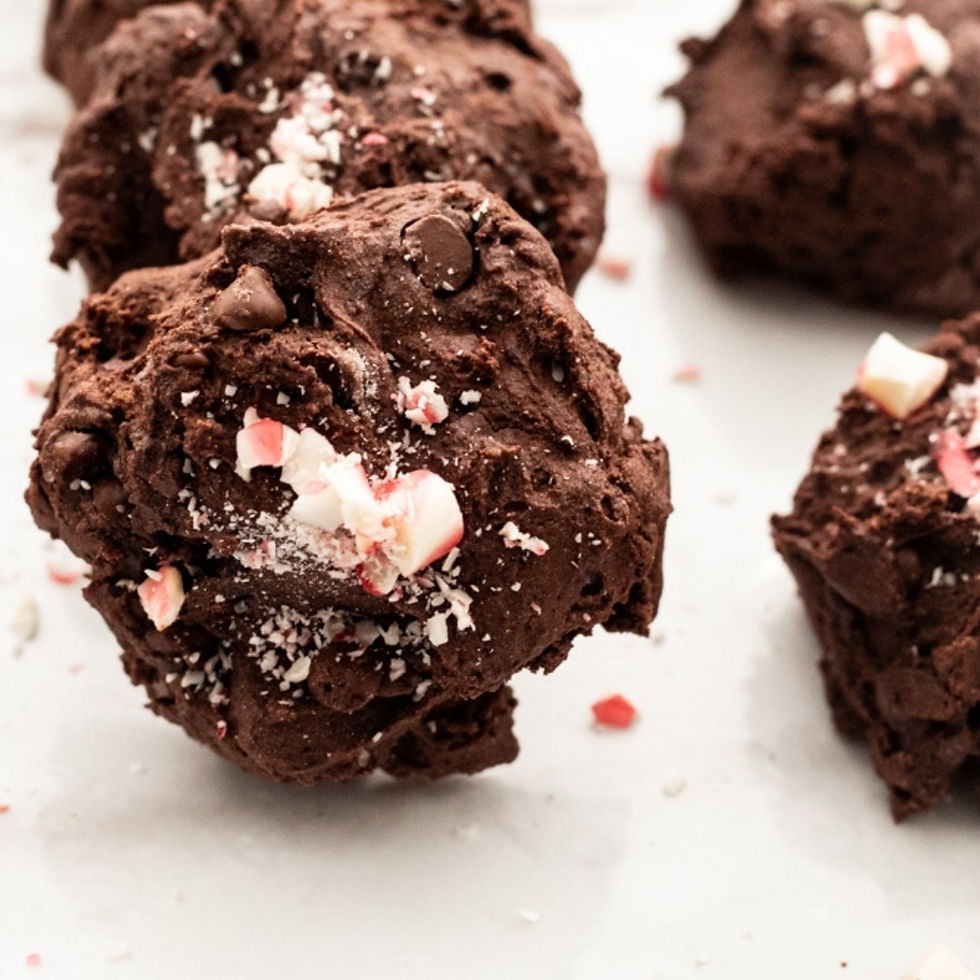 Peppermint Chocolate Chunk Brownie Cookies