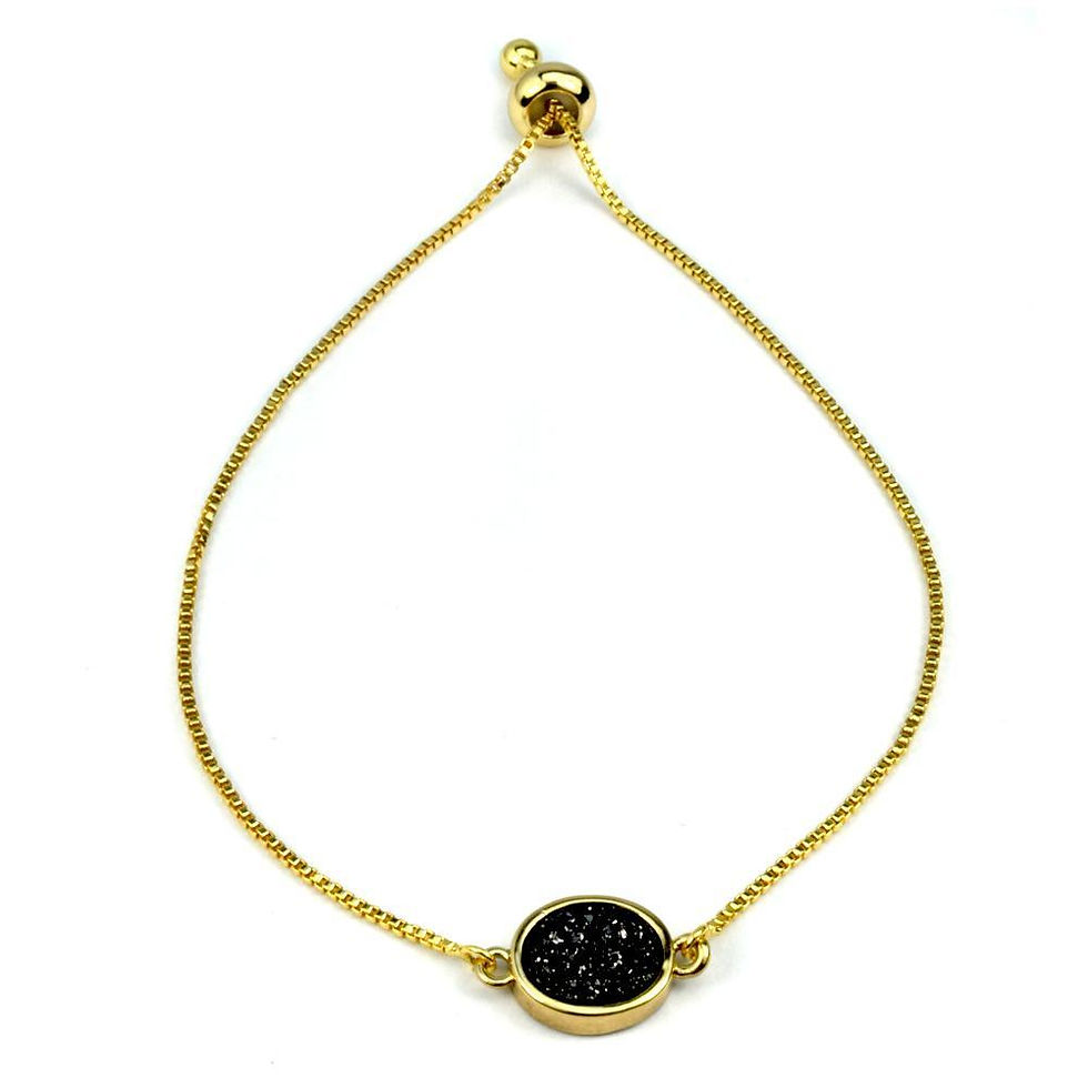 Thumbnail: 💫 Bracelet: Brandy Small Oval Gold Gem