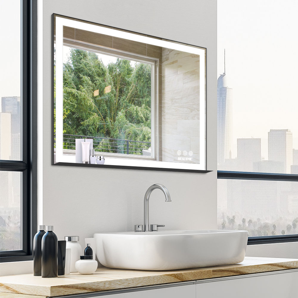 LED Bathroom Vanity Mirror Wall Mounted Adjustable White/Warm/Natural Lights Ant