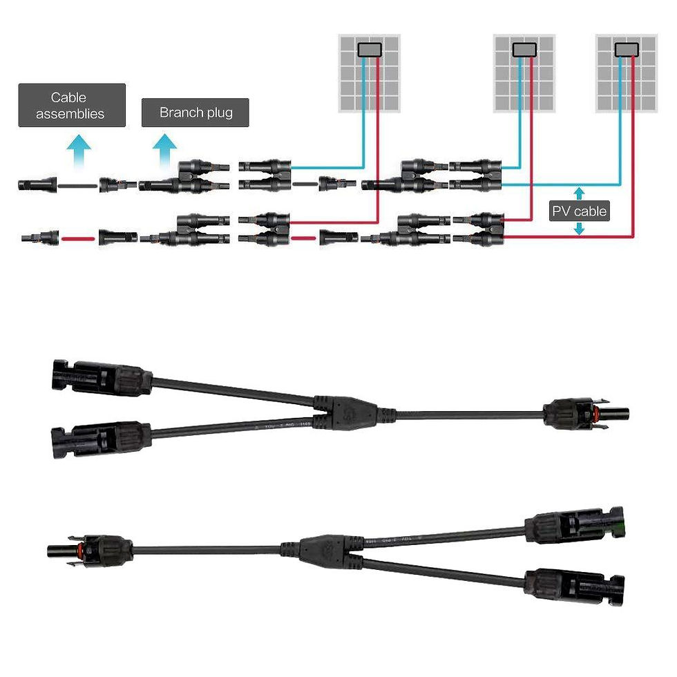 Miniaturbild: ACOPOWER 600W 12V  Poly Solar RV Kits, 50A MPPT Charge Controller (6x100W 50A)