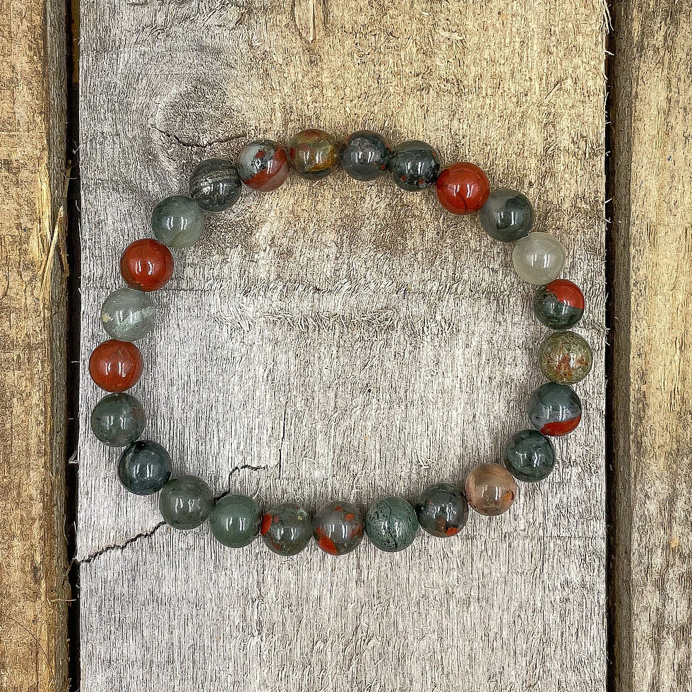 Miniature : Union - Bloodstone Gemstone Beaded Bracelet