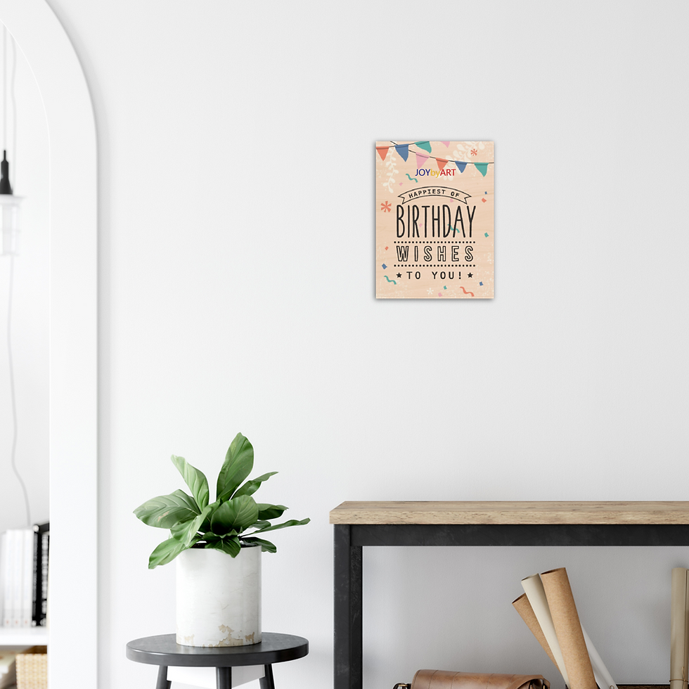 Miniatura: JOYbyART Customizable Wood Prints - Happy Birthday