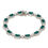 Thumbnail: Emerald Silver Gemstone Bracelet.