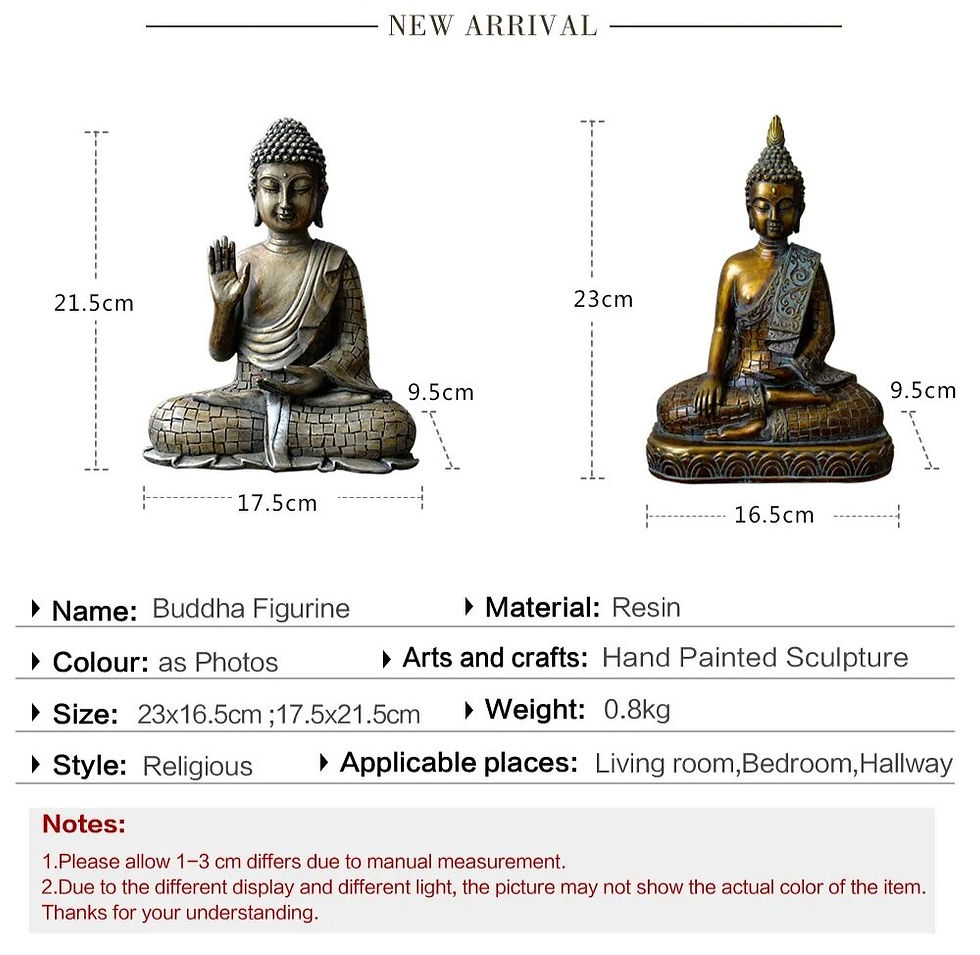Thumbnail: Resin Buddha Statue Decor Figurines for Interior Meditation Homee Decor