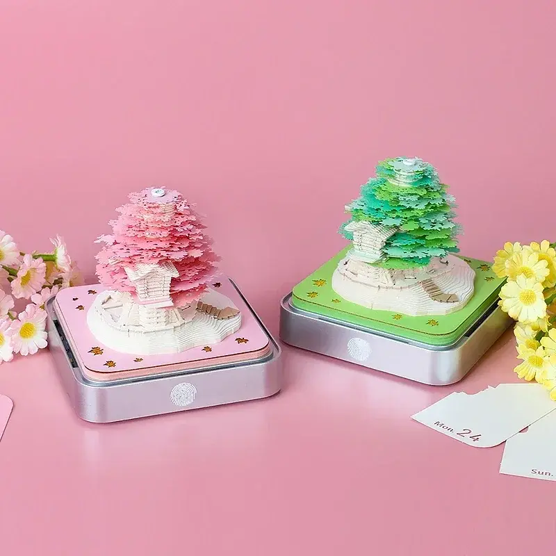 Thumbnail: Sakura Tree House 3D Calendar Notepad
