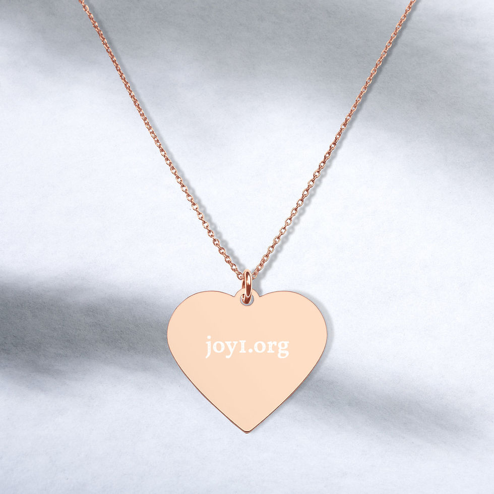 Thumbnail: Joy1.org Engraved Silver Heart Necklace