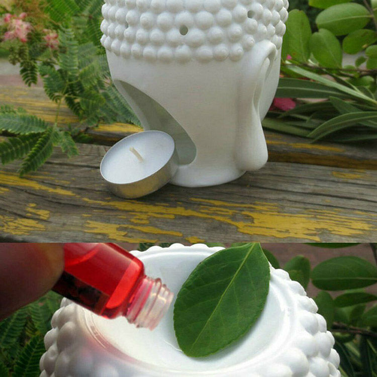 Thumbnail: Ceramic Buddha Head Aroma Diffuser Incense Burner (Customizable)