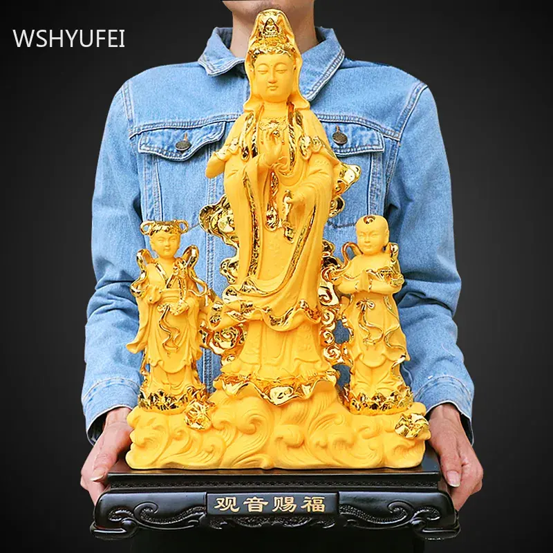 Thumbnail: Resin Guanyin Bodhisattva Statue - Fengshui Home Decoration